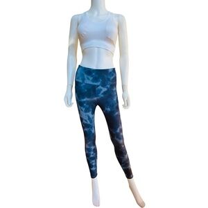 Danskin Blue Tie-Dye Athletic Leggings, NWT, S